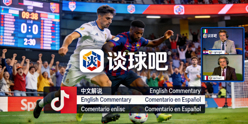 谈球吧多语言解说高清体育赛事直播画面
